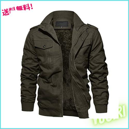 [TACVASEN] モッズコート メンズ 防寒性 コート 厚手 フィールドジャケット ゆとり 防風ジャケット バイク カーゴ アウター お洒落 OD L