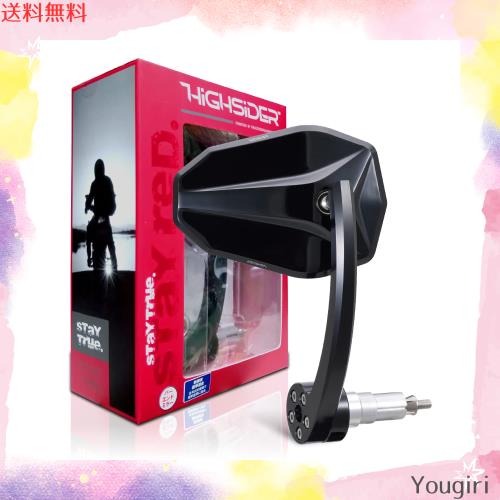 デイトナ(Daytona) HIGHSIDER(ハイサイダー) バイク用 バーエンドミラー 片側1本 アダプター付属 ハンドル内径12-22mm対応 新保安基準適の通販は 11,202円