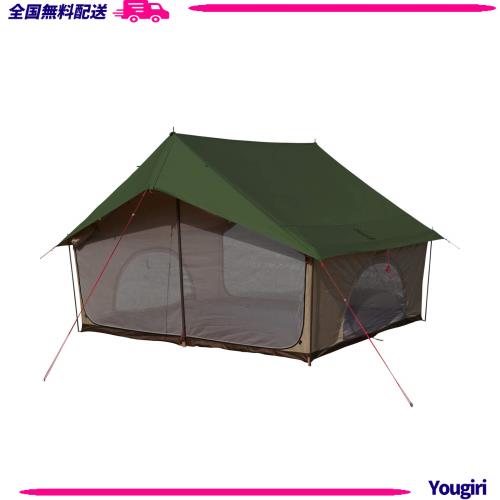 DOD(ディーオーディー) エイテント クラシックな外観の家型テント ポリコットン生地 T5-668-KH