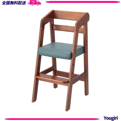 不二貿易 ベビーチェア キッズチェア 幅35×奥行41×高さ74.5cm ミディアムブラウン 木製 3段階 高さ調整可能 2才~5才 ハイチェア 14938の通販は 8,373円