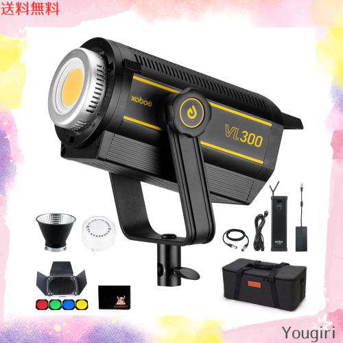 GODOX VL300 LED スタジオライト 300W 定常光 軽量 色温度 5600±200K 77000lux@1m ボーエンズマウント Youtube ブログ 動画撮影 ビデオ