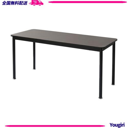 [山善] デスク パソコンデスク 幅140×奥行60×高さ70cm 【耐荷重80kg】 傷や汚れに強い天板 角が丸い 組立品 ココアブラウン MFD-1460R(