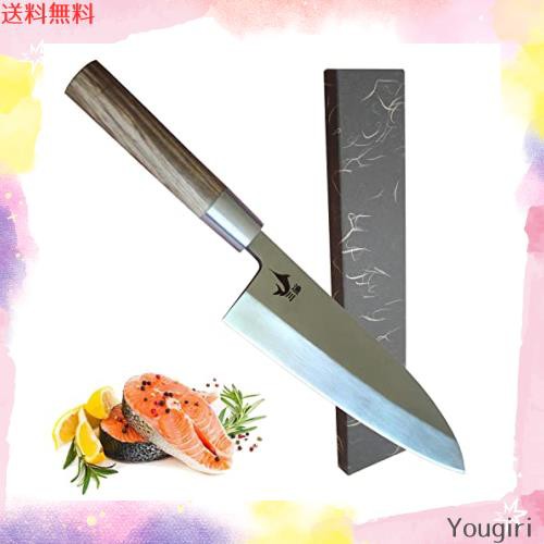 漁川 出刃包丁 【6Cr16MoV鋼】 【刃渡180】 【刃厚4.6】 右利き 家庭用 魚 魚介 生魚 切る 捌く