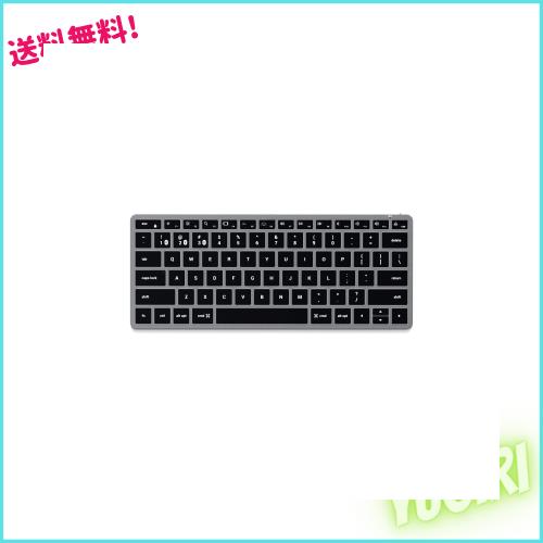 Satechi スリム X1 Bluetooth バックライトキーボード マルチペア(スペースグレイ) (1ゾーン) (iMac, MacBook, iPadなど2012以降 Macデバ
