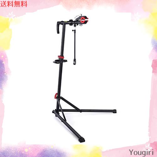 CXWXC 自転車 メンテナンススタンド ワークスタンド ロードバイク スチール製 高さ/角度調節可 折りたたみ式 ディスプレイスタンド 工具