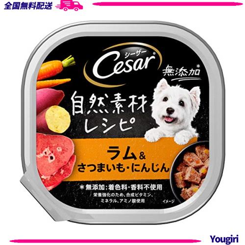 シーザー ドッグフード 自然素材レシピ ラム＆さつまいも・にんじん 成犬用 85グラム (x 28) (まとめ買い)の通販は 5,028円