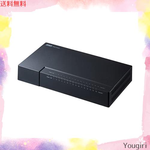 サンワサプライ ギガビット対応 スイッチングハブ(16ポート・マグネット付き） LAN-GIGAP1602BKの通販は