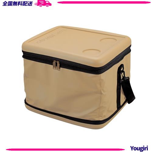 キャプテンスタッグ(CAPTAIN STAG) 保冷バッグ クーラーバッグ 【容量43L/折り畳み収納可】 スーパーコールドクーラーバッグ ベージュ UE