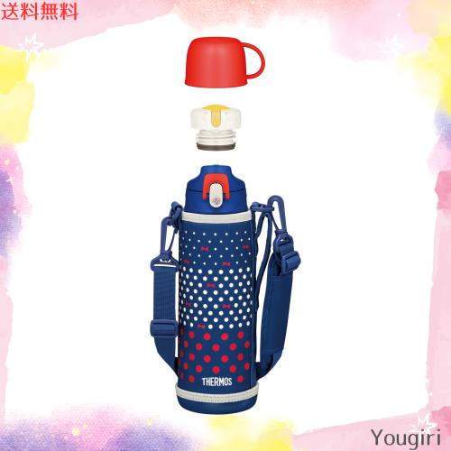 サーモス 水筒 真空断熱2ウェイボトル 1.0L/1.03L ネイビードット FJJ-1000WF NVD