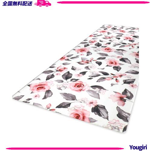 ヨコズナクリエーション 拭けるキッチンマット ビニール製 抗菌防臭 防カビ 防炎 (ドローレス, 約60×240cm)