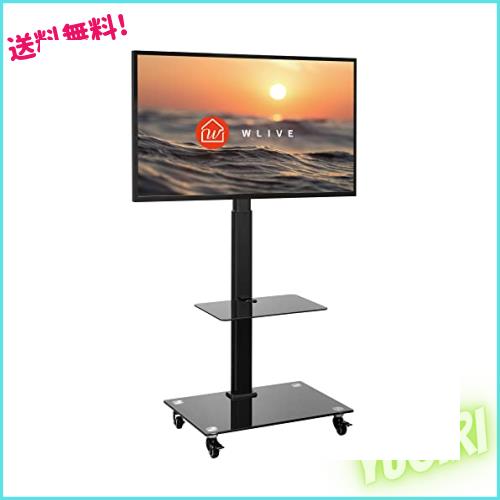 WLIVE テレビスタンド 壁寄せテレビスタンド 30〜65インチ対応 キャスター付き 壁寄せ VESA規格 横100-600mm 縦100-400mm tvスタンド 液