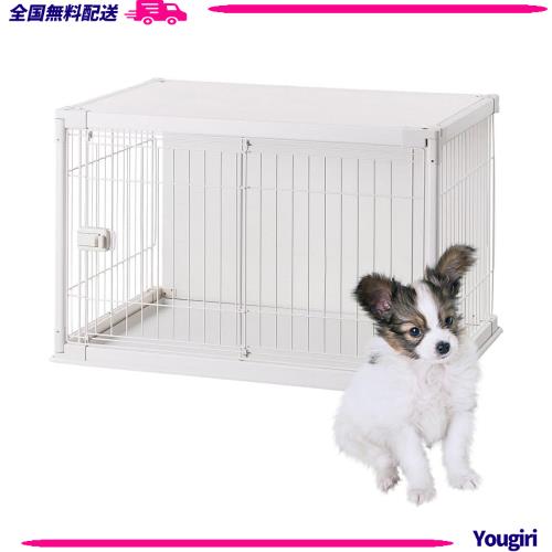 アイリスオーヤマ 犬 サークル ウッディサークル インテリア ホワイト