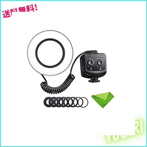 GODOX RING72 マクロLEDリングライト,5600K 撮影用ライト10段階調光 調光範囲10％-100％ カメラ/一眼レンズカメラ用,人物のクローズアッの通販は