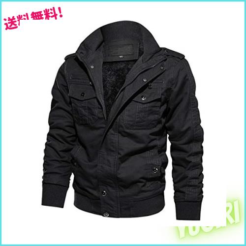 [KEFITEVD] 防寒着 メンズ 作業着 ボア付き ワークジャケット スタンドカラー 防風 ウェア アウター アウトドア ストリートジャケット カ