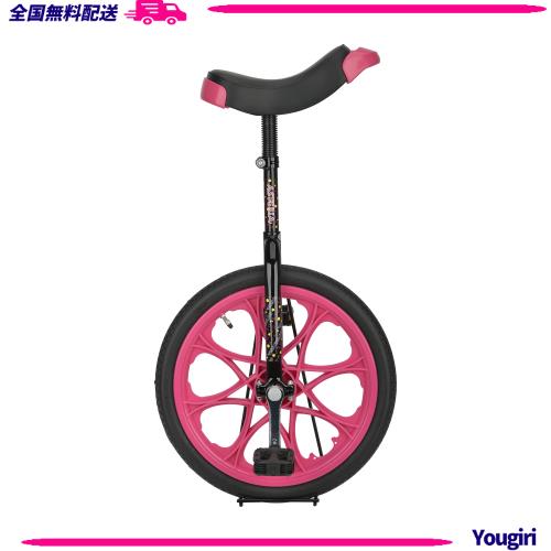 キャプテンスタッグ(CAPTAIN STAG) アステリア 一輪車 18インチ 子供用 スタンド付き ブラック/ピンク YG-1344