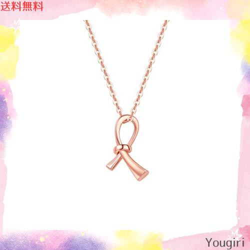 [FANCIME] K18 ピンクゴールド ネックレス レディース 幸せ 結び モチーフ 誕生日 記念日 クリスマス ホワイトデー プレゼント ギフトラの通販は