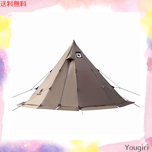 OneTigris Rock Fortressホットテント 2-6人用ワンポールテント 1本ポール付き ベンチレーション機能 耐水圧3000mm 大型サイズテント テ