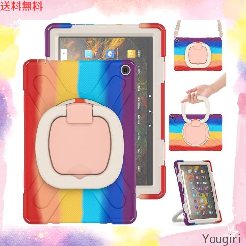 縦置き 横置き Fire HD 10 Plus 2021年型 ケース Fire HD 10 カバー 360度回転 持ち手付き 斜め掛け ショルダーベルト 肩掛け ストラップの通販は 5,278円