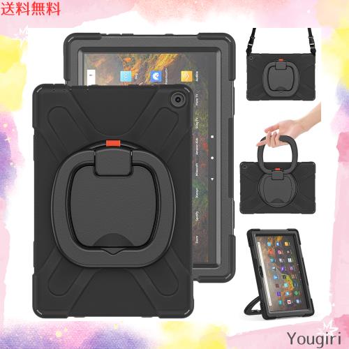 縦置き 横置き Fire HD 10 Plus 2021年型 ケース Fire HD 10 カバー 360度回転 持ち手付き 斜め掛け ショルダーベルト 肩掛け ストラップの通販は 5,056円