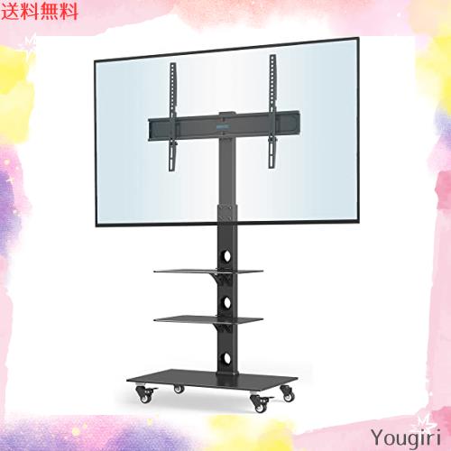 1homefurnit 壁寄せテレビスタンド キャスター付き ハイタイプ テレビスタンド 30-70インチ液晶テレビに対応 移動可能 耐荷重40kg 高さ6の通販は