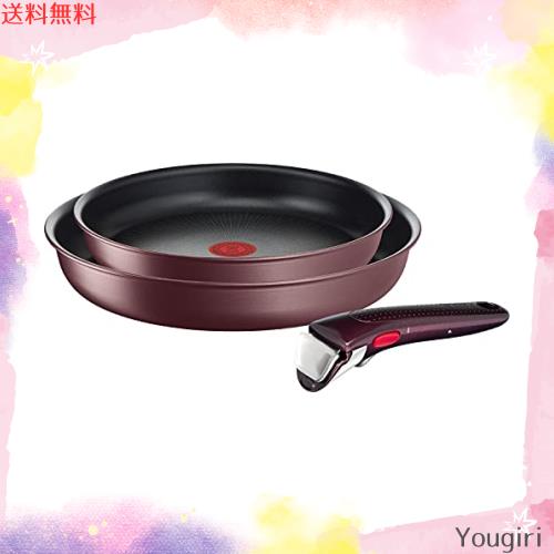 ティファール T-fal 取っ手の取れる フライパン セット 3点 こびりつきにくい 適温を知らせるお知らせマーク IH ガス火対応 「インジニオ