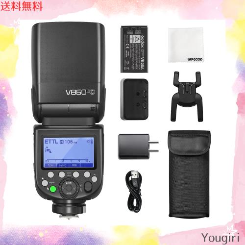 GODOX V860III-C カメラフラッシュ CANON適用 2.4G 1/8000s TTL HSS 高速同期 明るさ調節可能 1.5sリサイクル 充電式 Canonキヤノン一眼