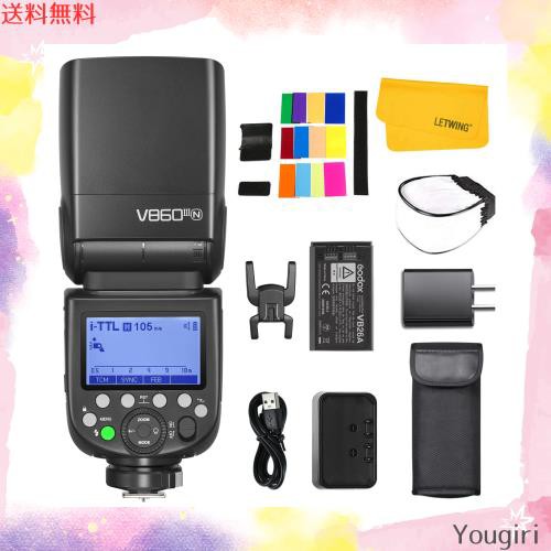 Godox ゴドックス V860III-N V860IIIN カメラ フラッシュ2.4G HSS 1 / 8000s 7.2V / 2600mAhバッテリーリチウムイオン0.01-1.5sリサイク