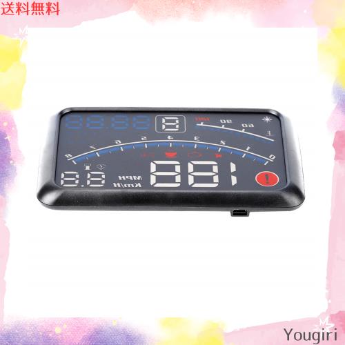 GUIER ヘッドアップディスプレイ、GPSHUDヘッドアップディスプレイHUDヘッドアップディスプレイOBD2およびEUOBDポートを備えた車用のデジの通販は 5,986円