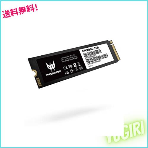 Acer Predator GM7000 1TB NVMe PCIe Gen4 x 4 内蔵 SSD M.2 Type 2280 3D NAND 最大読込: 7,400MB/s PS5確認済み BL.9BWWR.105