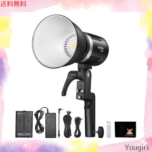 GODOX ML30 LEDライト、イベント、ビデオ、結婚式の撮影、Godoxマウント、サイレントモード、CRI96 TLCI97 5600K、4つのFX照明効果、0〜10