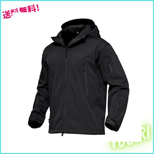 [MAGCOMSEN] アウトドアジャケット メンズ 登山服 秋用 大きいサイズ タクティカルジャケット 多機能 サバゲー 服 防風 ブラック 2XL