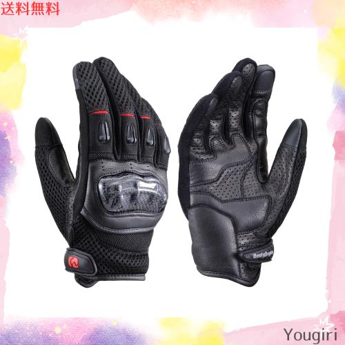 デイトナ(Daytona) バイク用 グローブ 春夏 手のひら本革(ヤギ革) カーボンプロテクター スマホ対応 カーボンメッシュグローブ HBGー116 の通販は