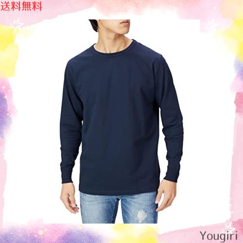 [ヘインズ] Tシャツ 長袖 綿100% ロングスリーブクルーネック HM4-W105 メンズ ネイビー LLの通販は