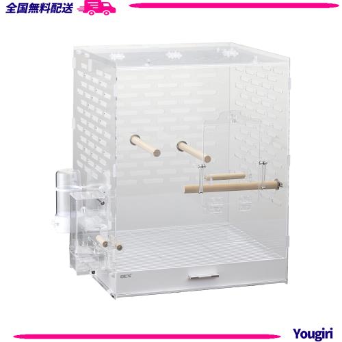 ジェックス コトリウム460-II 46.5×44.5×58.2cm とまり木・エサ入れ・水入れ付