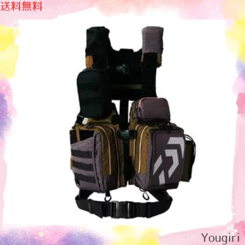 ダイワ(DAIWA) 自動膨張/ライフジャケット DF-6122 ブラウン×グレー フリー
