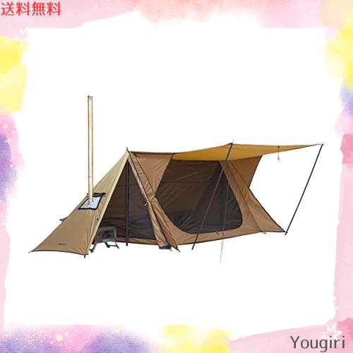 STOVEHUT 70 パップテント、ドアポール2本とテントポール2本付き