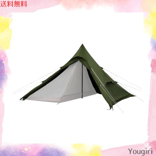 DOD(ディーオーディー) ワンポールテントRX(M) TC【1〜4人用】 スカート付き TCフライ T3-949-KH