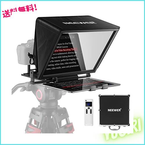 NEEWER テレプロンプター X14 RT-110リモートとAPPコントロール付き ポータブル 組み立て不要 iPad/Android/タブレット/スマートフォン/Dの通販は