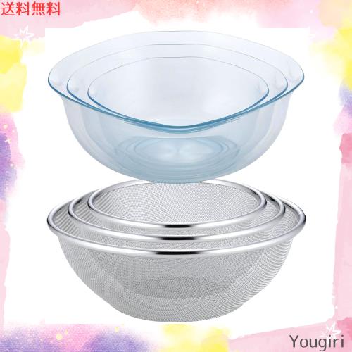 考具 KOGU 下村企販 ボウル ザル ざる 6点 セット 耐熱 クリア ボール 【日本製】プラスチック ステンレス 15cm 18cm 21cm 電子レンジ対の通販は
