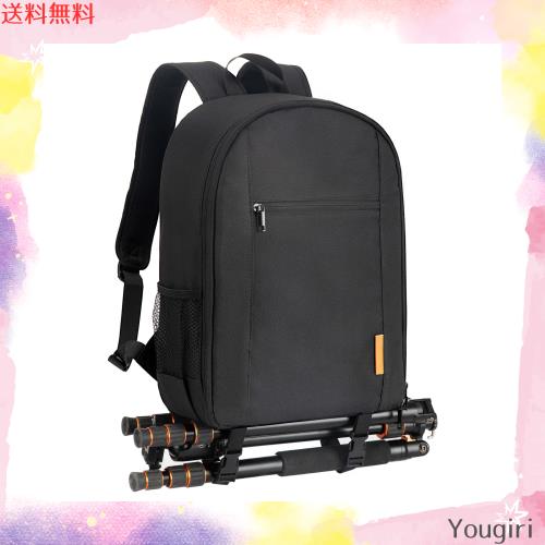 TARION カメラバッグ 軽量 コンパクト 十分な容量 三脚収納 カメラバックパック レインカバー付き カメラリュック 一眼レフカメラバッグ