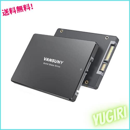 Vansuny 内蔵SSD 512GB SATA III SSD 2.5 インチ内蔵ソリッド ステート ドライブ 高度な 3D NAND フラッシュ 最大 500MB/秒の PC ラップ