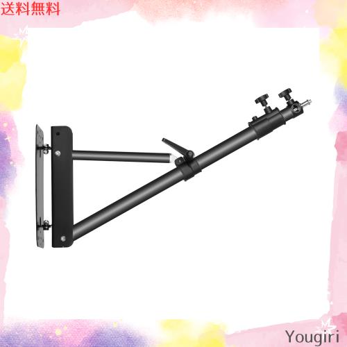 NEEWER 壁掛けブームアーム 三角形ベース付 180度回転 スタジオ撮影 動画 ストロボ モノライト ソフトボックス アンブレラに対応 最大長