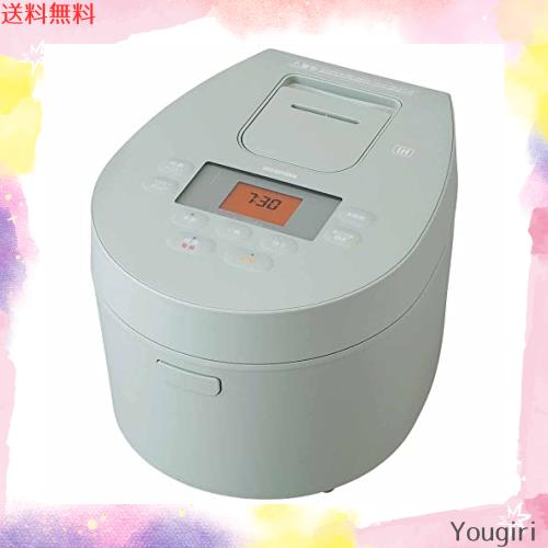 アイリスオーヤマ 炊飯器 5.5合 一人暮らし IH式 50銘柄炊き分け 低温調理/パン・ケーキ機能搭載 ピスタチオ RC-IL50-G おしゃれ かわい