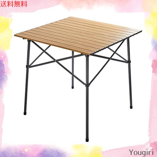 TIMBER RIDGE アウトドアテーブル 折りたたみ 70*70*70cm テレワーク