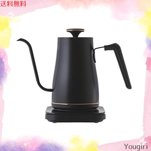 [山善] 電気ケトル 電気ポット 0.8L 一人暮らし 二人暮らし (消費電力 1200W / 温度調節/保温機能/空焚き防止機能) ブラックブロンズ EGL