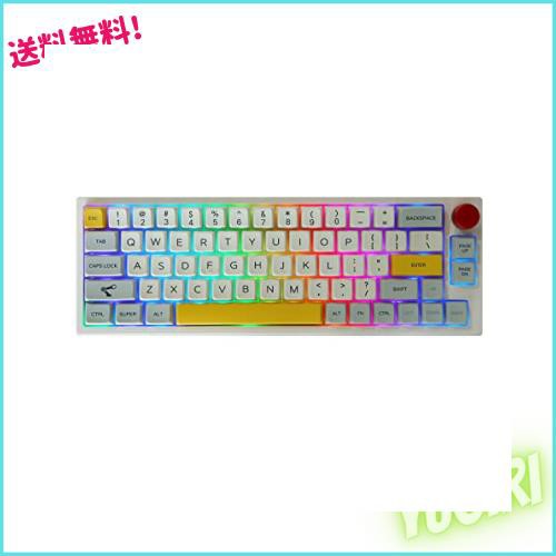 EPOMAKER TH66 65% ホットスワップ対応RGB 2.4Ghz/Bluetooth 5.0/ワイヤード メカニカルキーボード PBTキーキャップ 2200mAh長持ちバッテの通販は