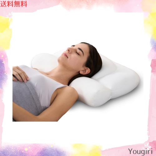 アイリスオーヤマ(IRIS OHYAMA) 首サポート枕 【睡眠・寝具指導士 監修】 寝ている間に首ストレッチ 包み込まれるフィット感 まるで”オー