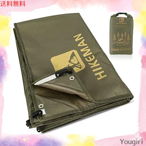 グランドシート 厚手 レジャーシート テントシート 防水 両面撥水 収納袋付き 135cm×205cm 1000D 極厚 グランドシート ハトメ8箇所 無骨の通販は 6,038円