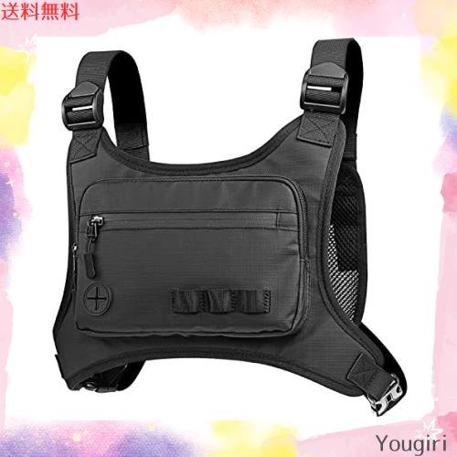 OPOALO チェストバッグ メンズ ランニング ポーチ ウォーキング バッグ レディース 7.9インチまでipad mini対応 スマホ 携帯収納 大容量