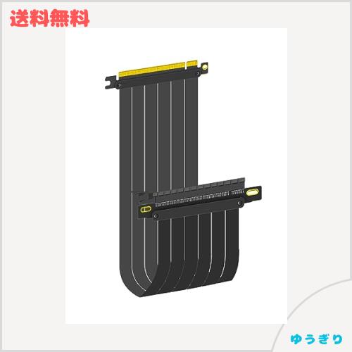 GLOTRENDS PCIe 3.0 X16 GPU ライザーケーブル 長さ40cm、メス180度角度、Gen 3 GPUs（例えば、GTX1080, RTX2060, RTX2070, RTX2080, RTXの通販は 5,380円